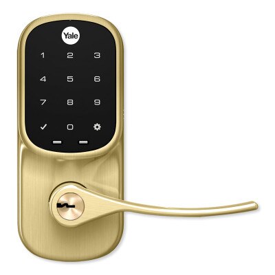Yale Z-Wave Plus Assure Touchscreen Keypad Lever Lock, Gen5, Polished Brass